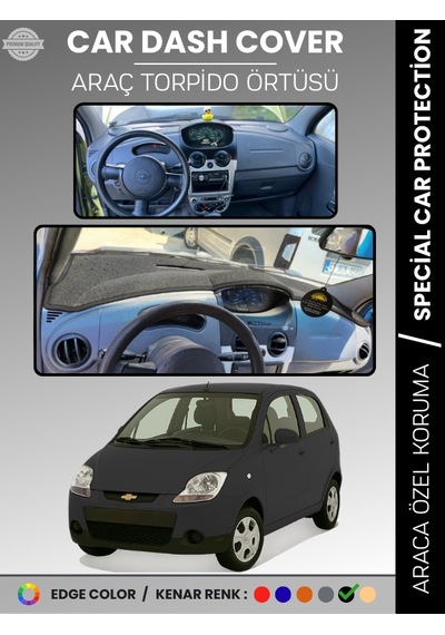 Chevrolet Spark 2009-2015 Torpido Örtüsü Ön Göğüs Koruma Torpido Koruma Tam Uyum Çatlamayı Önler - 532 Stiloto