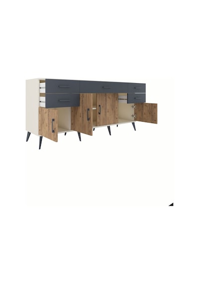 Hyperion Konsol Tek Raflı 5 Çekmeceli 4 Kapaklı 176x44x83 Aytaşı-çam/antrasit Çam/antrasit Hyperion Konsol Tek Raflı 5 Çekmeceli 4 Kapaklı 176x44x83 Aytaşı-çam/antrasit Çam/antrasit