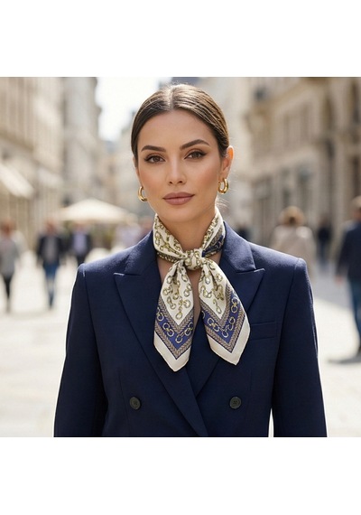 Eyer Motif Desen 70 70cm Bandana/fular Çok Renkli