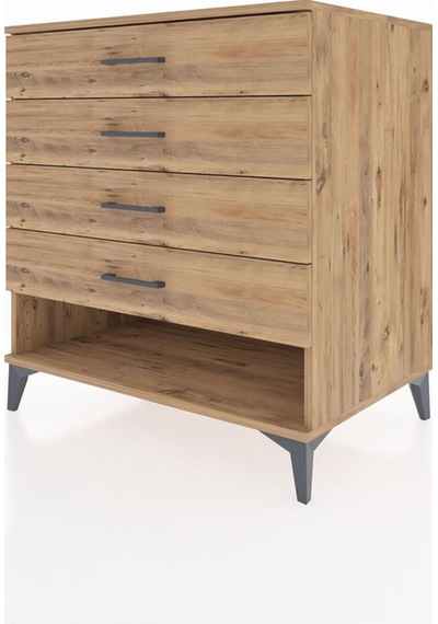 Kronos Şifonyer 4 Çekmeceli 88x59x96 Çam-çam Çam