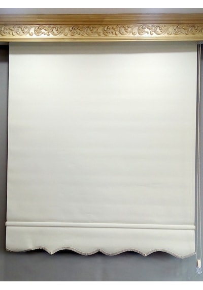 Arslanlı Blackout Karartma Stor Perde Ekru Beyaz Renk Arslanlı Blackout Karartma Stor Perde Ekru Beyaz Renk