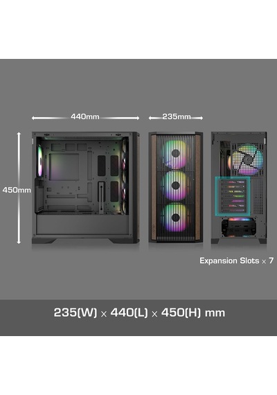 Agos Max Black Mid-tower Pc Kılıfı Siyah