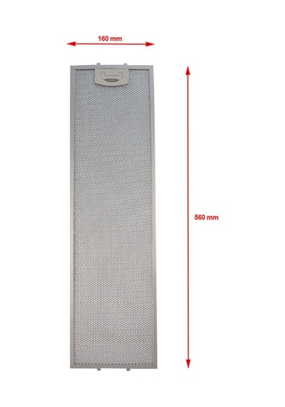 Aspiratör & Davlumbaz Metal Yağ Filtresi 160 X 560 Mm