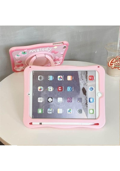 Apple Uyumlu iPad Air 13inç M2/m3 Kılıf Cute Dolls Standlı Eğlenceli 3d Karekterli Çocuk Kılıfı Kılıf