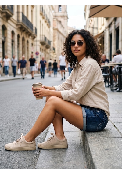 Kaizer Jeans Lazer Ve Double Paça Detaylı Kadın Kot Şort Lacivert