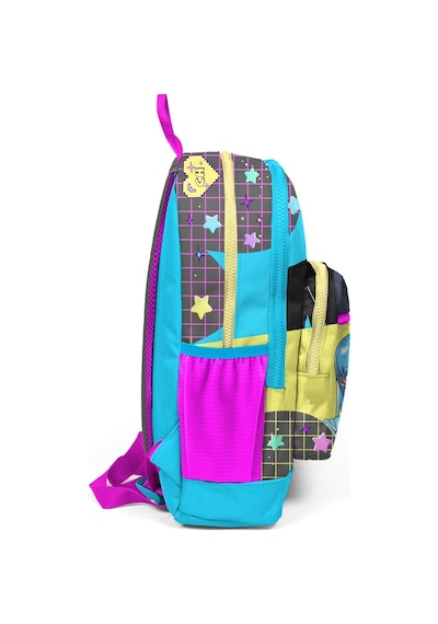 Coral High Kids Gri Mavi Pembe Anime Desenli Dört Bölmeli Okul Sırt Çantası 23737