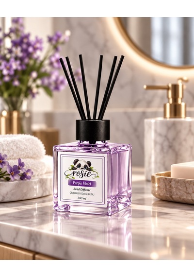 Rosie Mor Menekşe 7'li Çubuklu Oda Kokusu Seti 7 X 100 Ml Yumuşak Çiçeksi Koku Fresh