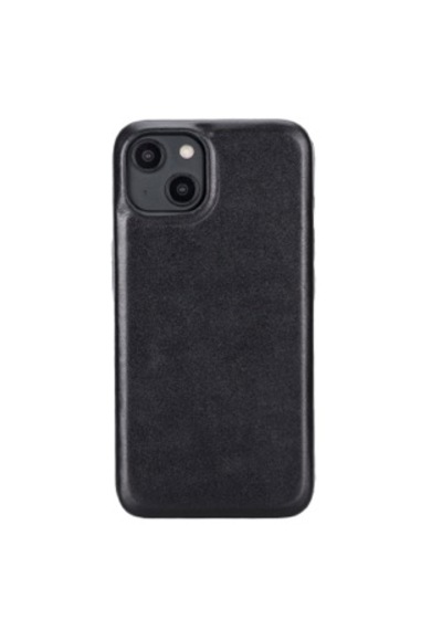 İphone 15 / 15 Plus / 15 Pro / 15 Pro Max Uyumlu Deri Telefon Kılıfı, Kişiye Özel İsim Baskılı, Magsafe Uyumlu, İnce Tasarım Kılıf Siyah