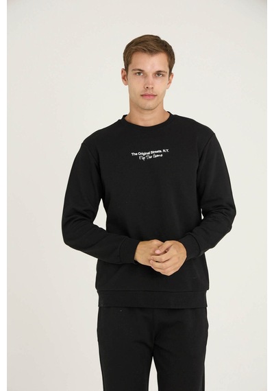 Kly Erkek O.yaka Eşofman Takım Modern Tasarım 7216 Sıyah/2xl Ekru