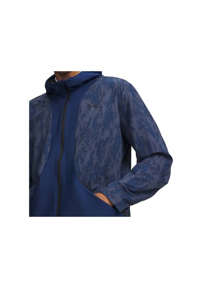 Under Armour Unstoppable Woven Erkek Lacivert Kapüşonlu Ceket Mavi