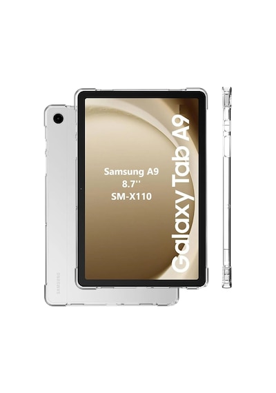 Samsung Galaxy Uyumlu Tab A9 8.7 Inç Tablet Kılıfı Silikon Ekran Koruyucu Dokunmatik Kalem Seti Kılıf