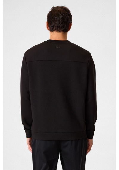 Backandbond Bisiklet Yaka Siyah Sweatshirt