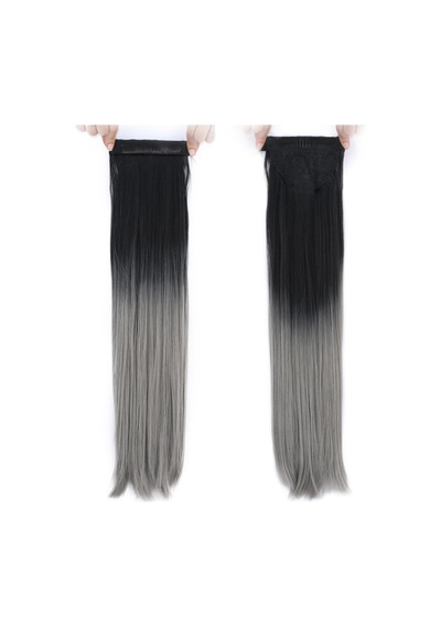 Fiber Sentetik Sihirli At Kuyruğu / Siyah / Gri Ombreli - Elm-01-727780 Renkli