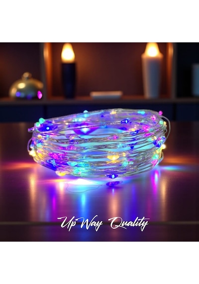 Upway 10 Metre Çok Renk Kumandalı 100 Led Işık - Usb Dekoratif Aydınlatma