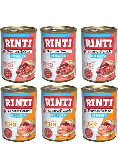 Rinti 2 Çeşit Karma Gurme Yavru Köpek Konservesi 400 G X 6 Adet