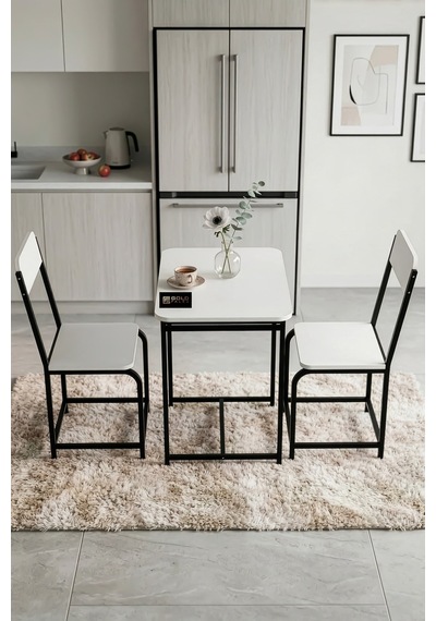 Northcity Minör Mutfak Masası Takımı Suntalam Beyaz 72x52 Antik - Beyaz