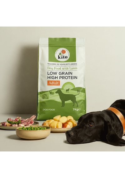 Kito Kuzu Etli Yetişkin Köpek Maması 7 KG + Kito Fresh Levrek Etli Köpek Yemeği 6'lı
