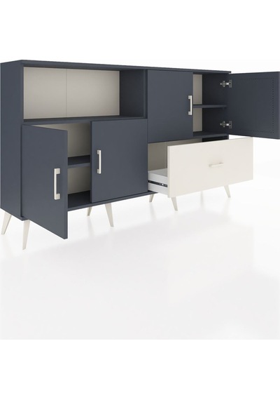 Arges Konsol 4 Raflı Tek Çekmeceli 4 Kapaklı 176x30x99 Antrasit-a Antrasit-antrasit/aytaşı Arges Konsol 4 Raflı Tek Çekmeceli 4 Kapaklı 176x30x99 Antrasit-a Antrasit-antrasit/aytaşı