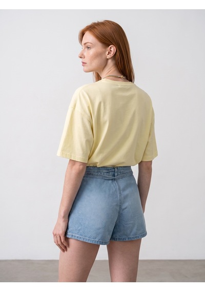 Dilvin 31017 %100 Pamuk Basic T-shirt-açık Sarı