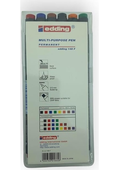 Edding Asetat Kalem Silgili 6'lı Poşet 6xe148f Diğer