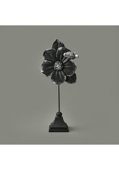 Deco Fiore Dekor - Siyah / Gümüş - 32 Cm