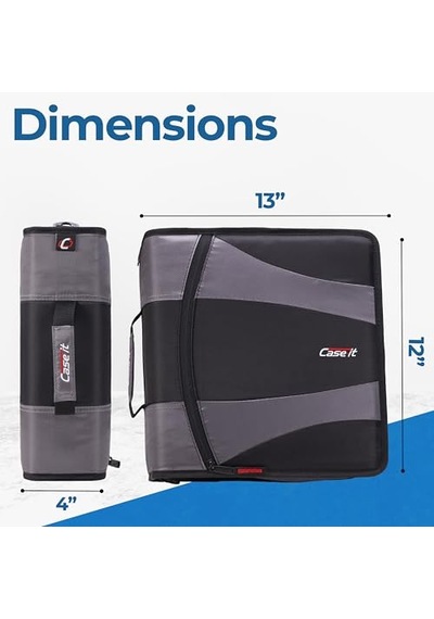 Case-it The Dual 2.0 Fermuarlı Bağlayıcı Sırt Çantası - İki 2 İnç D Halkalı - 5 Konu Dosya Klasörü - Çoklu Cep - 800 Sayfa Kapasitesi - Omuz Askısı İle Birlikte Gelir - Siyah Dual-301 Case-it The Dual 2.0 Fermuarlı Bağlayıcı Sırt Çantası - İki 2 İnç D Halkalı - 5 Konu Dosya Klasörü - Çoklu Cep - 800 Sayfa Kapasitesi - Omuz Askısı İle Birlikte Gelir - Siyah Dual-301
