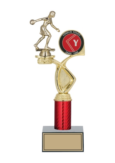 Odak Kupa - Figürlü Kupalar - Bowling Kadın Figürlü Kupalar Fg-016 C - 34 Cm Altın - Beyaz