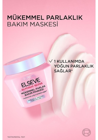 Glycolic Gloss Mükemmel Parlaklık Veren Saç Bakım Maskesi 300ml 3600524246884-11197
