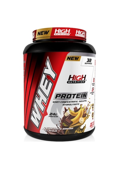 Whey Protein 960 Gr Çikolata Muz Aromalı Protein Tozu 24 Gram Protein 32 Servis