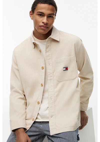 Tommy Hilfiger Tjm Brıck Cord Overshırt Ext Erkek Bej Gömlek - Dm0dm21698
