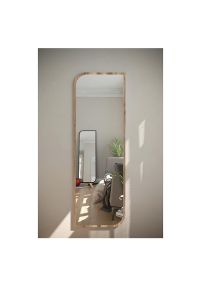 Ceviz Çapraz Oval Dekoratif Boy Aynası 40x120,ceviz Diğer