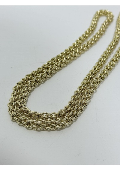 Çift Halkalı Çanta Askı Zinciri 120cm Light Gold