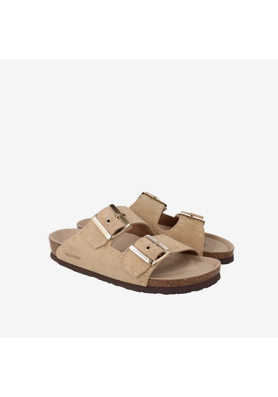 Terlik Kadın G105591 Genuins Honolululead Velour Almond Kahverengi