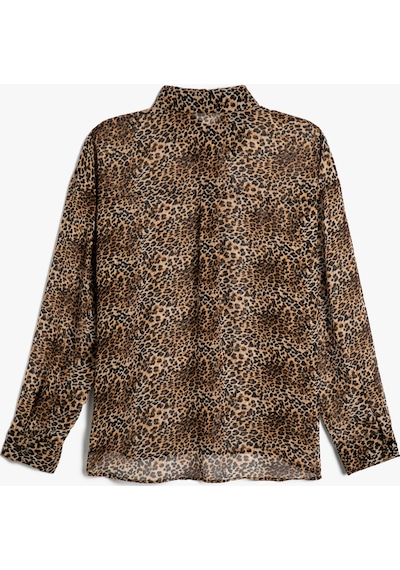 Koton Leopar Desenli Gömlek Uzun Kollu Düğmeli Kahverengi Desenli 4wak60032pw 4WAK60032PW5D4 Kahverengi Koton Leopar Desenli Gömlek Uzun Kollu Düğmeli Kahverengi Desenli 4wak60032pw 4WAK60032PW5D4 Kahverengi