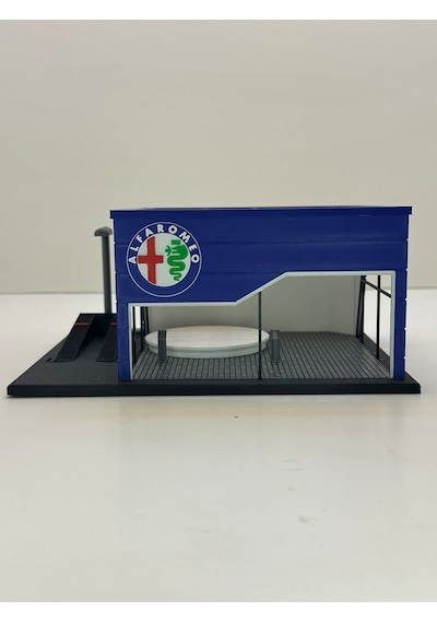 3d Baskı 1/64 Ölçekli Alfa Romeo Showroom Tasarımlı Diorama Araç Sergileme Garajı