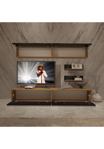 Decoraktiv Eko 5 Mdf Std Tv Ünitesi Tv Sehpası Pera - Siyah