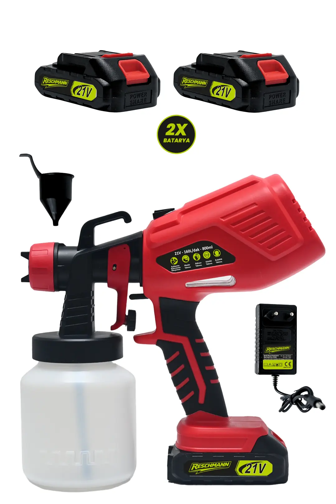 Reschmann R-2024K 21V 800ML Şarjlı Boya Ve Su Püskürtme Makinesi