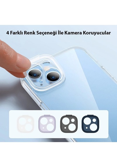 Baseus Illusion Series Apple iPhone Uyumlu 14 Plus 6.7 Silikon Kılıf + Tempered Ekran Koruyucu + 4x Kamera Koruyu- 5775