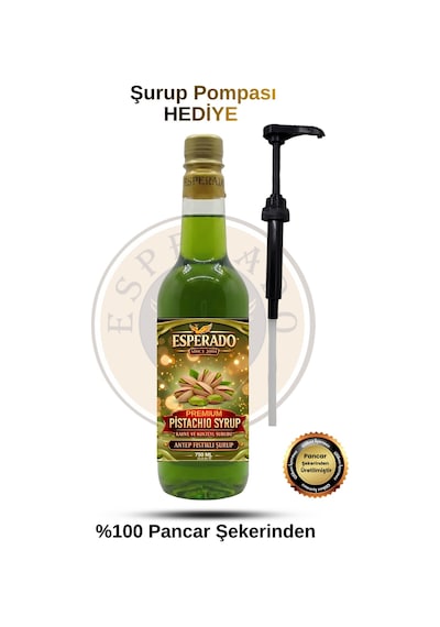 Premıum Antep Fıstığı Aromalı Kahve Şurubu 750 Ml - Barista Serisi Diğer