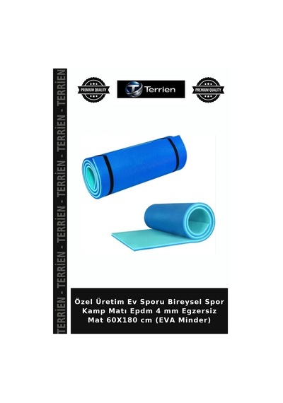 Özel Üretim Ev Sporu Bireysel Spor Kamp Matı Epdm 4 Mm Egzersiz Mat 60x180 Cm Eva Minder Çok Renkli