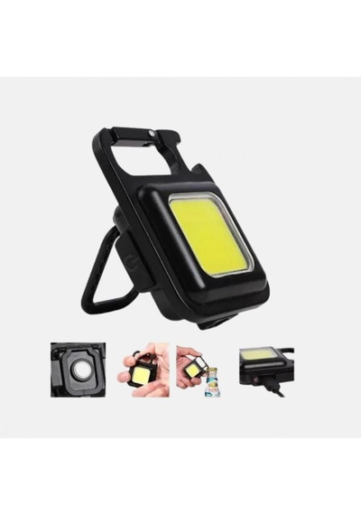 Cob Led Şarjlı Mini Anahtarlık Fener 1000 Lümen, 4 Işık Modlu, Manyetik Ve Type-c
