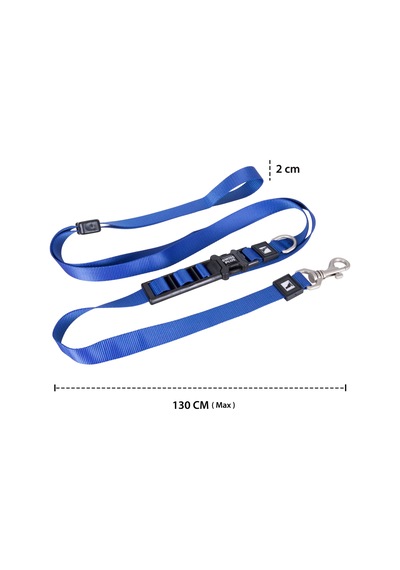 Swissplus Urban Paws Deep Ocean Blue Hands-free Ayarlanabilir Köpek Kordonu 20mm Mavi