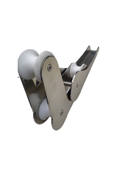 Tekne Burun Makarası. Mafsallı Baş Makarası. 304 Krom 50x370mm