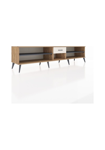 Hyperion Tv Ünitesi 2 Raflı Tek Çekmeceli 220x44x51 Çam-antrasit/aytaşı Antrasıt/aytası - Atlas Çam Hyperion Tv Ünitesi 2 Raflı Tek Çekmeceli 220x44x51 Çam-antrasit/aytaşı Antrasıt/aytası - Atlas Çam