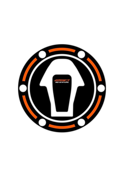 GP Kompozit  KTM 250 Adventure 2020-2024 Uyumlu Tank Pad Seti Siyah-Turuncu