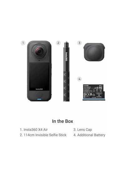 Insta360 X4 Air Aksiyon Kamerası - Başlangıç Kiti Siyah