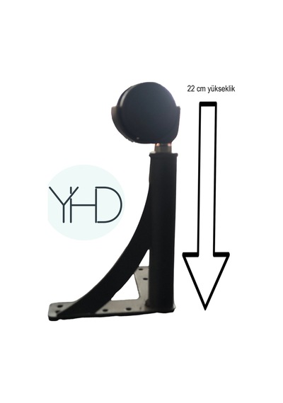 Yaren Home Dizayn Metal Sehpa, Dolap, Berjer, Tv Ünitesi Ayağı 22 4 Lü Paket Siyah