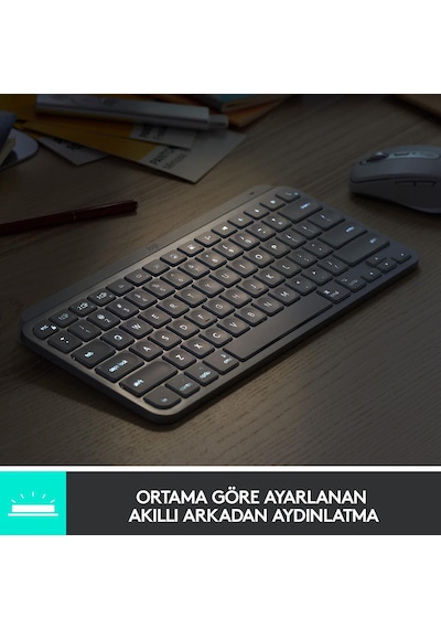 Mını Mınımalıst Kablosuz Bluetooth Aydınlatmalı Q Tr Klavye Siyah 920-010504