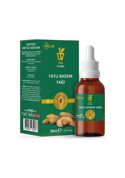 Lexroo Tatlı Badem Yağı 30ml%100 Saf Sweet Almond Oil Pure Prunus Amygdalus Dulcus Oil