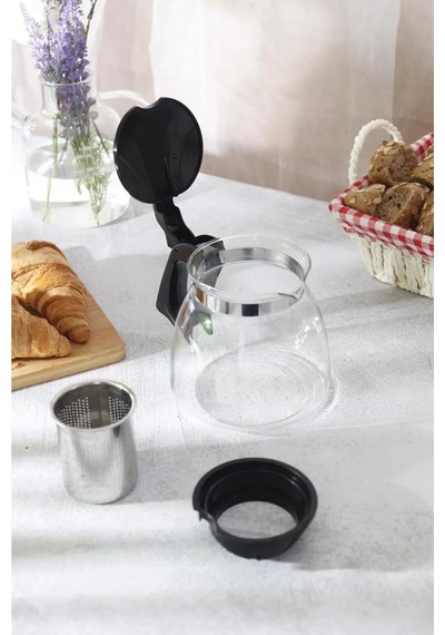 Orret Home Isıya Dayanıklı Borosilikat Cam Demlik, Kendinden Süzgeçli, Şık Tasarım 900 Ml Sku: Smg8690010523389